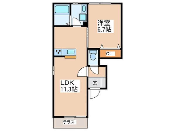 スウィートヒルズBの物件間取画像